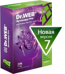 Антивирус Dr.Web PRO лицензия 2ПК 1год